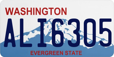 WA license plate ALI6305