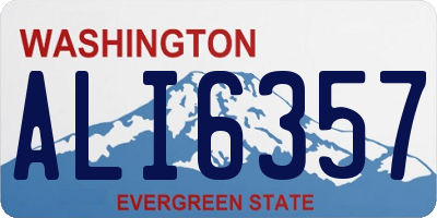 WA license plate ALI6357