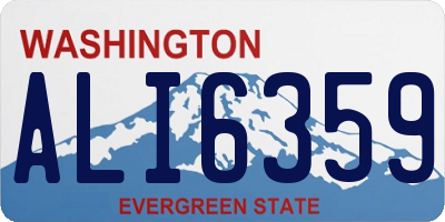 WA license plate ALI6359