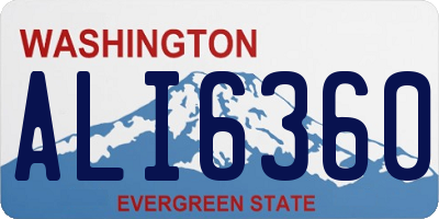 WA license plate ALI6360
