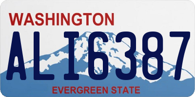WA license plate ALI6387