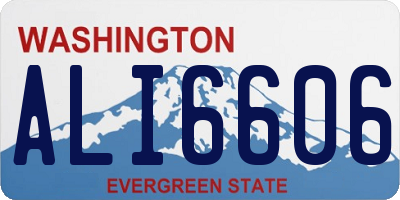 WA license plate ALI6606