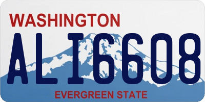 WA license plate ALI6608