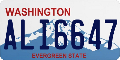 WA license plate ALI6647