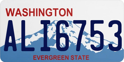 WA license plate ALI6753
