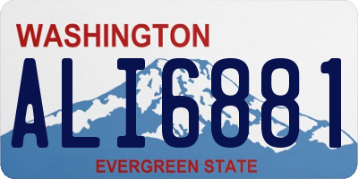 WA license plate ALI6881