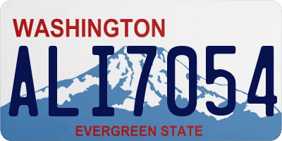 WA license plate ALI7054