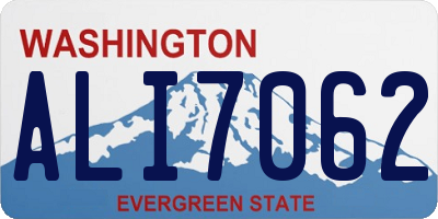 WA license plate ALI7062