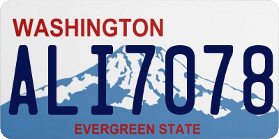 WA license plate ALI7078