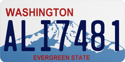 WA license plate ALI7481