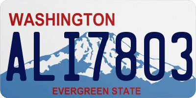 WA license plate ALI7803