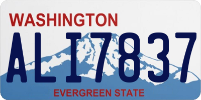 WA license plate ALI7837
