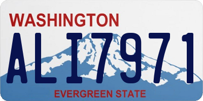 WA license plate ALI7971