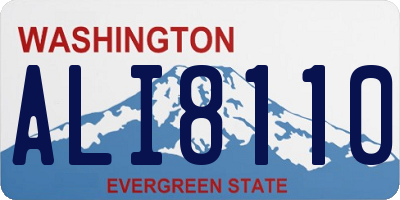 WA license plate ALI8110