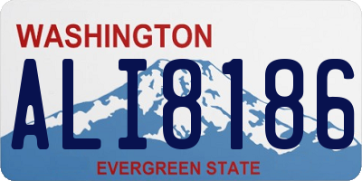 WA license plate ALI8186