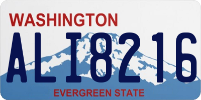 WA license plate ALI8216