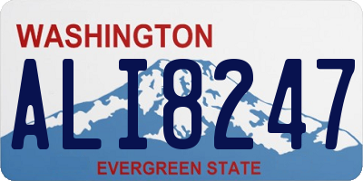 WA license plate ALI8247