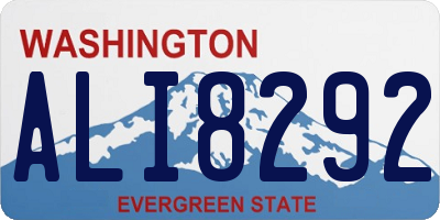 WA license plate ALI8292