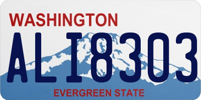 WA license plate ALI8303