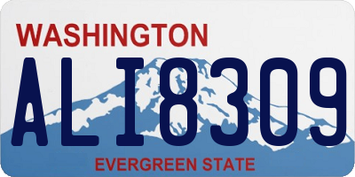 WA license plate ALI8309
