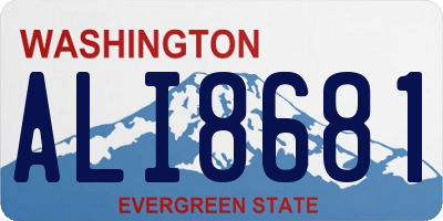 WA license plate ALI8681