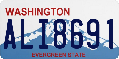WA license plate ALI8691