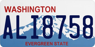 WA license plate ALI8758