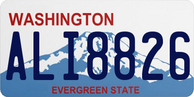 WA license plate ALI8826