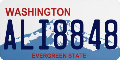 WA license plate ALI8848