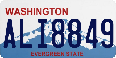WA license plate ALI8849