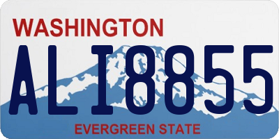 WA license plate ALI8855