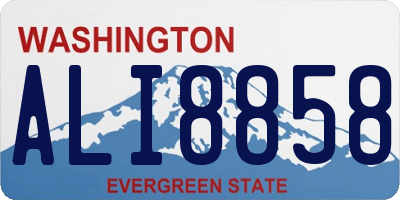 WA license plate ALI8858