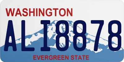 WA license plate ALI8878