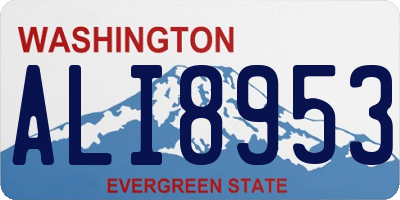 WA license plate ALI8953