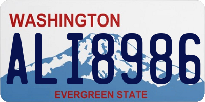 WA license plate ALI8986