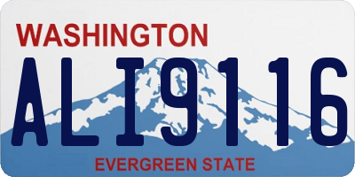 WA license plate ALI9116