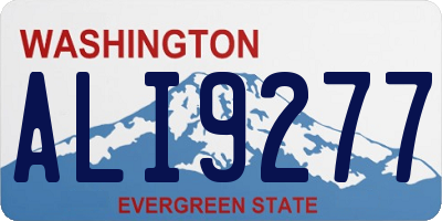 WA license plate ALI9277