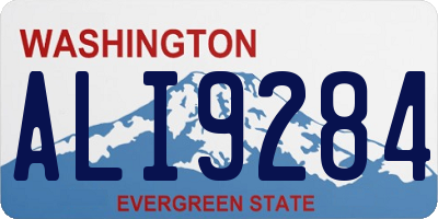 WA license plate ALI9284