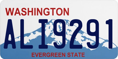 WA license plate ALI9291