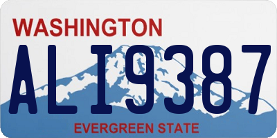 WA license plate ALI9387