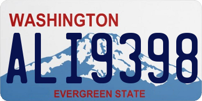 WA license plate ALI9398