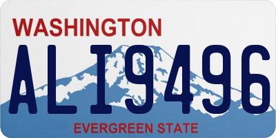 WA license plate ALI9496