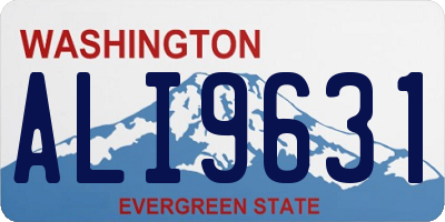 WA license plate ALI9631