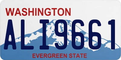 WA license plate ALI9661