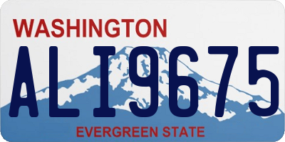 WA license plate ALI9675