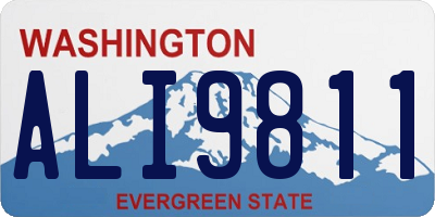 WA license plate ALI9811