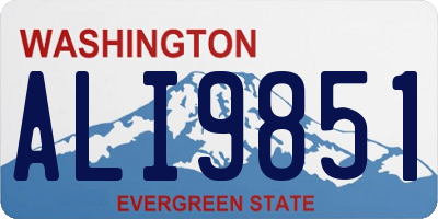 WA license plate ALI9851