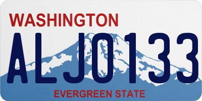 WA license plate ALJ0133