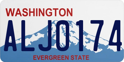 WA license plate ALJ0174