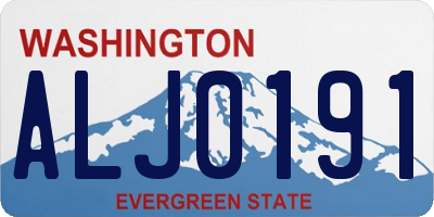 WA license plate ALJ0191